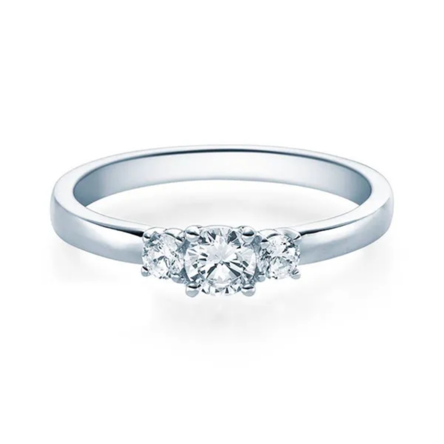 Diamantring - forlovelsesring Leda med Lab Grown diamant 0,70 ct River-VS i hvitt gull - Ru-11070LG