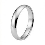 Giftering i hvitt gull 14kt, 4 mm. RUBIN modell 167 -1340