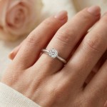 Enstens diamantring Aida med 0,40 ct i 14kt gull. TW-Si. -18016040