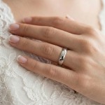 Giftering i hvitt gull 14kt, 6 mm. RUBIN modell 167 -1360