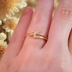 Gullring med zirkonia stein-coc5000622