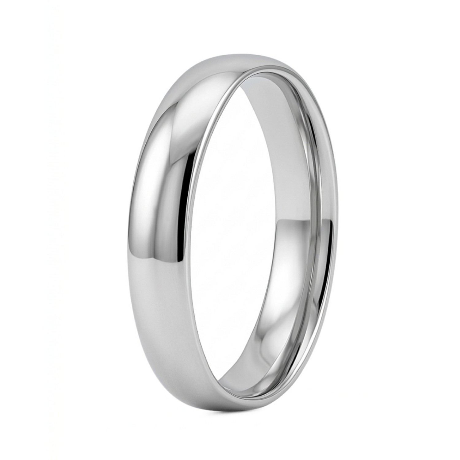 Giftering i platina 950, 4 mm. RUBIN modell 803  - 1140