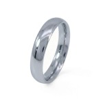 Giftering i platina 950, 4 mm. RUBIN modell 803  - 1140