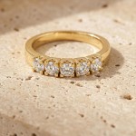 Iselin alliansering 585/14 karat gult gull med 5x0.10 ct TW-Si - 85050100