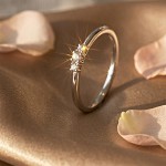 Diamantring i 14 kt gull med diamanter 0,09 ct W-Si - 6550009