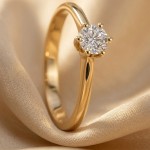Forlovelsesring i gult gull med lab grown diamant 0,40 ct  River (E)  VS2. Diona -18001040LGgg