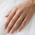 Gifteringer i gult gull 14kt,3 mm. RUBIN modell 803 -1430