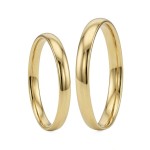 Giftering i gult gull 14kt, 3.5 mm. RUBIN modell 803 - 1435