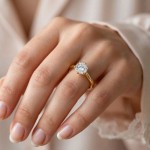 Forlovelsesring i gult gull med lab grown diamant 2,00ct  River (E) VS2 - LG747590875