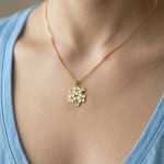 Smykke i forgylt sølv Hvit brudeslør. LIV - 860603