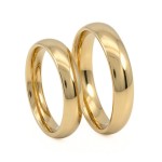 Giftering i gult gull 14kt, 4 mm. RUBIN modell 803 – 1440