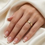 Gifteringer i gult gull 14kt, 4,5 mm. OREST – 1445