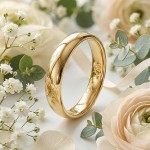 Gifteringer i gult gull 14kt, 4,5 mm. OREST – 1445