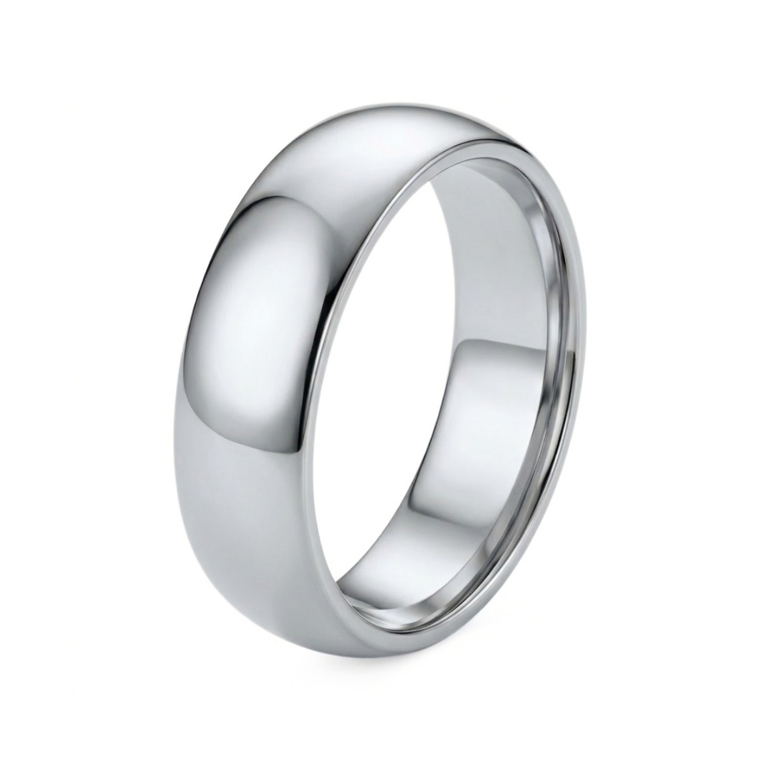 Giftering i platina 950, 6 mm. RUBIN modell 803