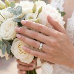 Giftering i platina 950, 6 mm. RUBIN modell 803