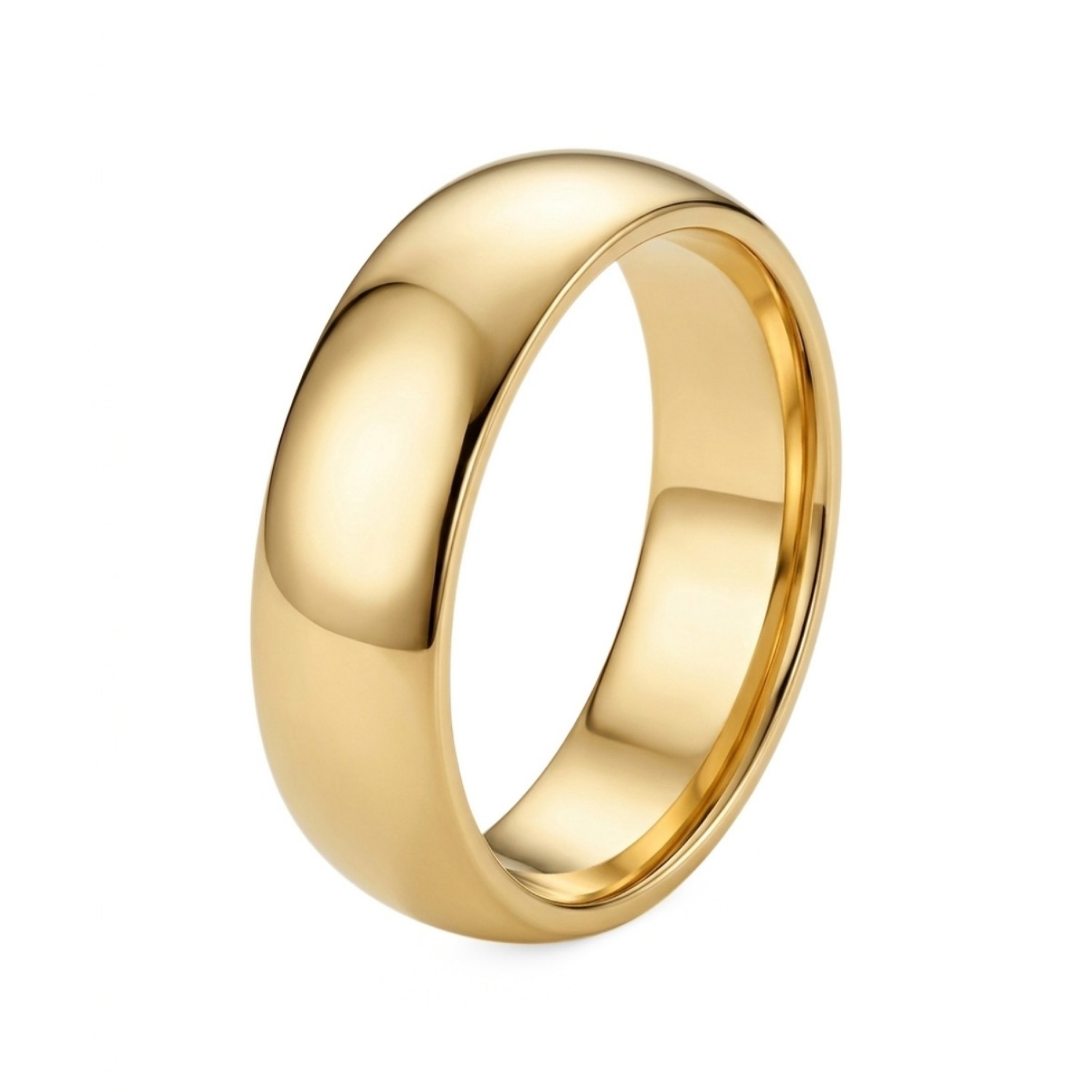 Giftering i gult gull 14kt, 6 mm. RUBIN modell 803 –1460