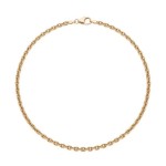 Anker herre kjede i forgylt sølv, 45 cm - 21-FD080-45