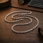 Anker herre kjede i sølv, 45 cm - 11-FD180-45