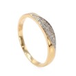 Gullring gult gull 14 kt med zirkonia - coc120124