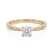 Diamantring i 14kt gult gull med 0,40 ct W-Si - ABR01189