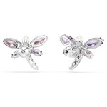 Swarovski øredobber Ariana Grande x Swarovski stud earrings Mixed cuts, Dragonfly, Multicolored, Rhodium plated - 5737371