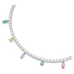 Swarovski collier Ariana Grande x Swarovski necklace Mixed cuts, Multicolored, Rhodium plated - 5737422