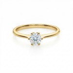 Diamantring forlovelsesring 0,40 ct i 14kt gult gull. Aida -180160400