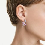 Swarovski øredobber Ariana Grande x Swarovski drop earrings Mixed cuts, Dragonfly, Multicolored, Rhodium plated - 5749185