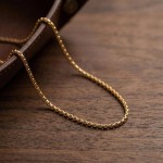 Herre kjede i forgylt sølv 45 cm - 21-FD80-45