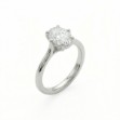 Forlovelsesring med Oval Lab Grown diamant i 0.72 ct og River (D) -VS1 - LG072HG