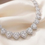 Swarovski collier Ariana Grande x Swarovski Tennis necklace Mixed cuts, Heart, White, Rhodium plated - 5720857