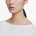 Swarovski smykkesett Matrix set Crystal pearl, Round cut, White, Rhodium plated - 5689624