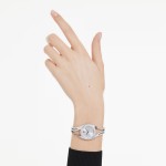 Swarovski klokke Hyperbola bangle watch Swiss Made, Metal bracelet, Blue, Stainless steel - 5715463