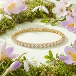 Swarovski armband Matrix Tennis Round cut, gult - 5657664