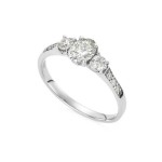 Diamantring Roma i 14kt hvitt gull med 0,81ct TW-Si - 57469