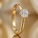 Diamantring forlovelsesring 0,50 ct i 14kt gull. Diona - 18001050