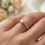 Forlovelsesring diamantring Diona 0,50 ct TW-Si 14kt gult gull - 180010500