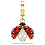 Swarovski smykke Idyllia charm Mixed cuts, Ladybug, Red, Gold-tone plated - 5743138