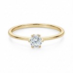 Diamantring forlovelsesring 0,30 ct TW-VS2 i 14kt gult gull. Aida - 180160309gg