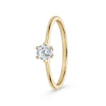 Diamantring forlovelsesring 0,30 ct TW-VS2 i 14kt gult gull. Aida - 180160309gg