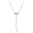 Swarovski collier Ariana Grande x Swarovski Y necklace Mixed cuts, Dragonfly, Multicolored, Rhodium plated - 5749183