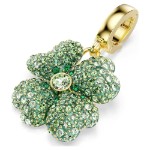 Swarovski smykke Idyllia charm Clover, Green, Gold-tone plated - 5743130