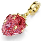 Swarovski smykke Idyllia charm Mixed cuts, Strawberry, Red, Gold-tone plated - 5743136