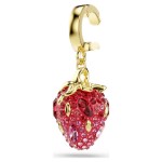 Swarovski smykke Idyllia charm Mixed cuts, Strawberry, Red, Gold-tone plated - 5743136