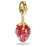 Swarovski smykke Idyllia charm Mixed cuts, Strawberry, Red, Gold-tone plated - 5743136