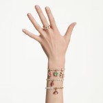 Swarovski smykke Idyllia charm Mixed cuts, Strawberry, Red, Gold-tone plated - 5743136
