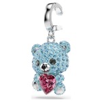 Swarovski smykke Idyllia charm Mixed cuts, Teddy, Blue, Rhodium plated - 5750253