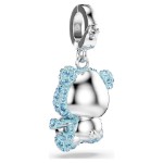 Swarovski smykke Idyllia charm Mixed cuts, Teddy, Blue, Rhodium plated - 5750253