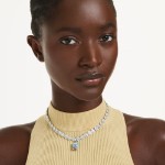 Swarovski smykke Idyllia charm Mixed cuts, Teddy, Blue, Rhodium plated - 5750253