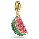 Swarovski smykke Idyllia charm Mixed cuts, Watermelon, Multicolored, Gold-tone plated - 5743134